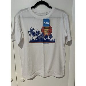 NWT DSG Bahamas Graphic T-Shirt Size Youth Boys XL White Cotton